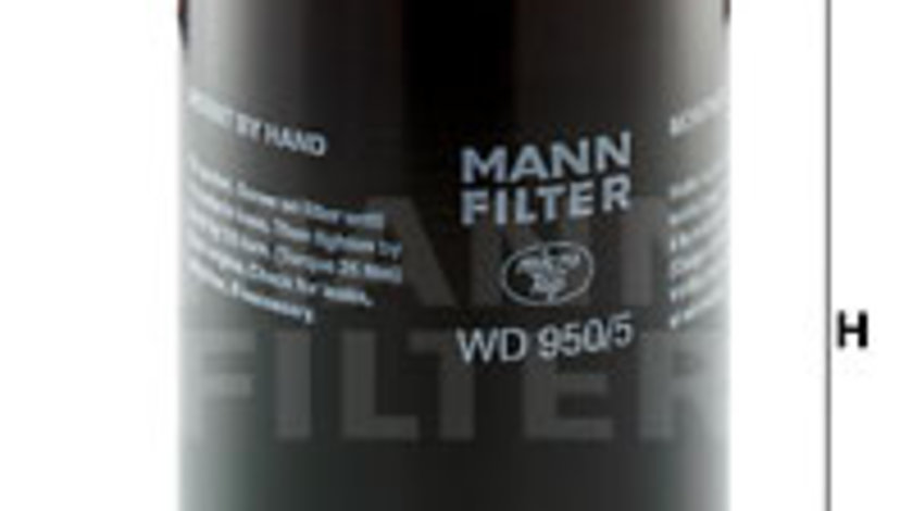 Filtru, sistem hidraulic primar (WD9505 MANN-FILTER) DEUTZ-FAHR