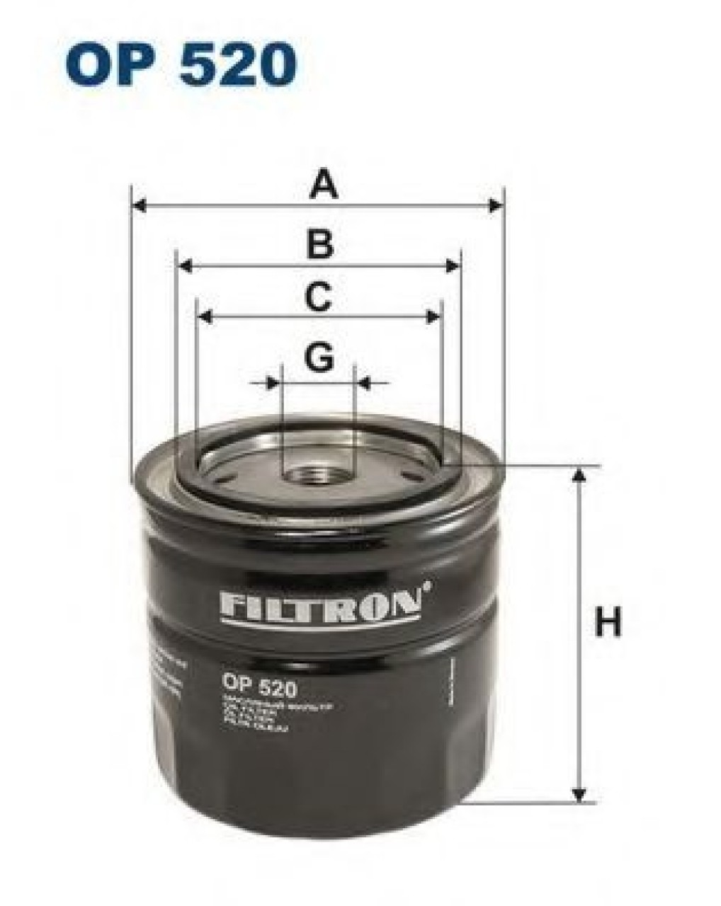 Filtru ulei ALFA ROMEO 155 (167) (1992 - 1997) FILTRON OP520 piesa NOUA
