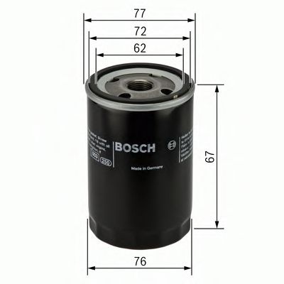 Filtru ulei ALFA ROMEO 166 (936) (1998 - 2007) BOSCH 0 451 103 300 piesa NOUA
