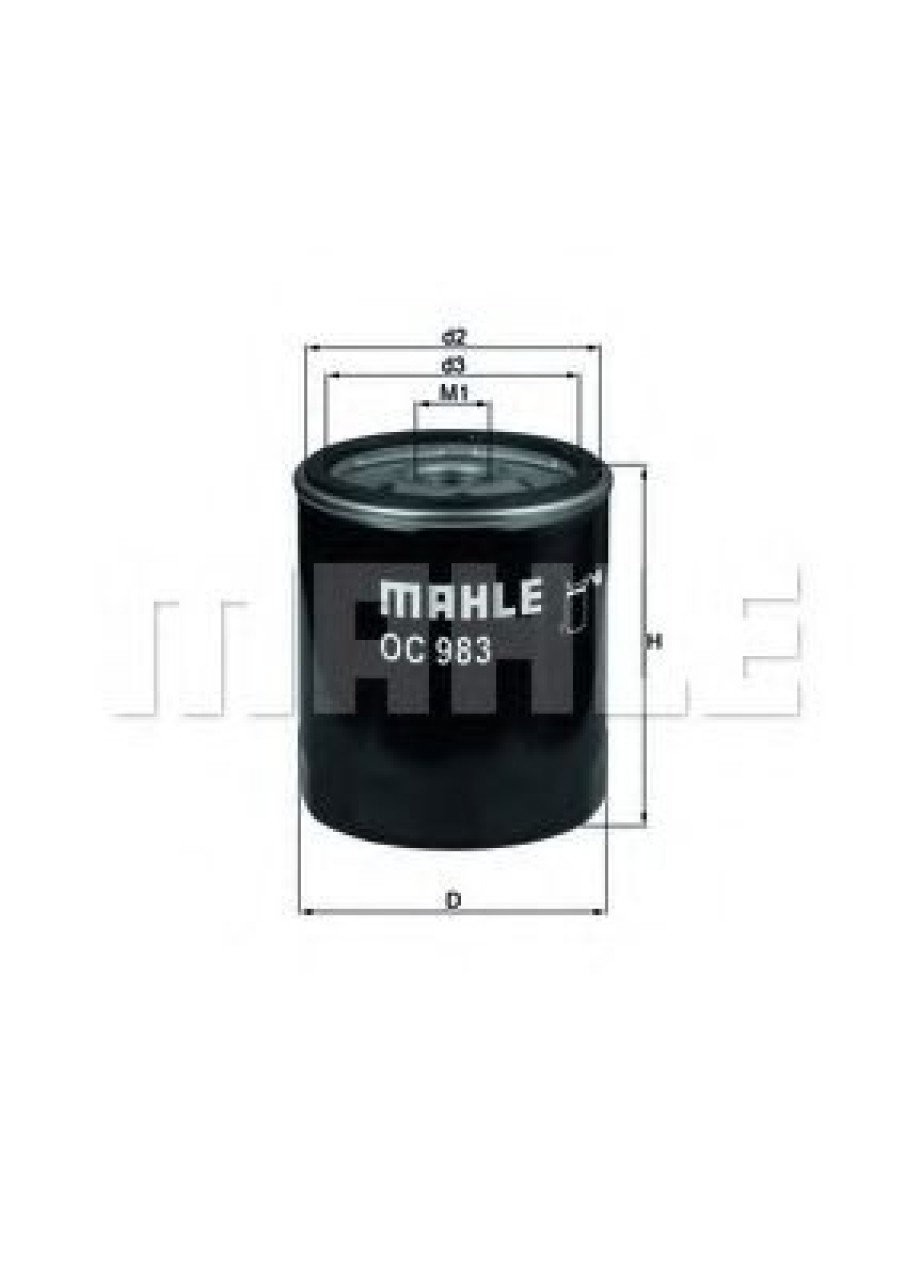 Filtru ulei ALFA ROMEO 166 (936) (1998 - 2007) MAHLE ORIGINAL OC 983 piesa NOUA