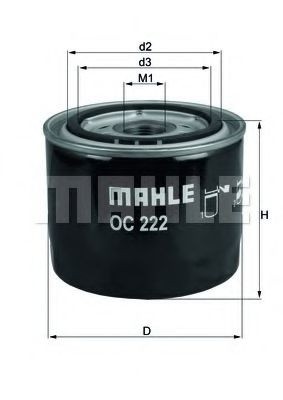 Filtru ulei ALFA ROMEO 166 (936) (1998 - 2007) MAHLE ORIGINAL OC 222 piesa NOUA