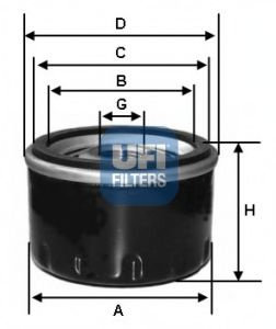 Filtru ulei ALFA ROMEO GTV (916C_) (1994 - 2005) UFI 23.175.00 piesa NOUA