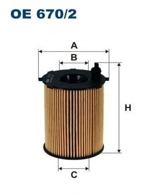 Filtru ulei ALFA ROMEO MITO (955) (2008 - 2016) FILTRON OE670/2 piesa NOUA