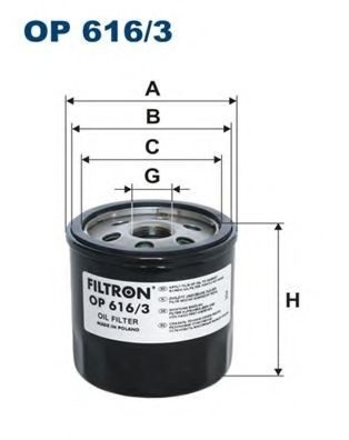 Filtru ulei AUDI A3 Cabriolet (8V7) (2013 - 2016) FILTRON OP616/3 piesa NOUA