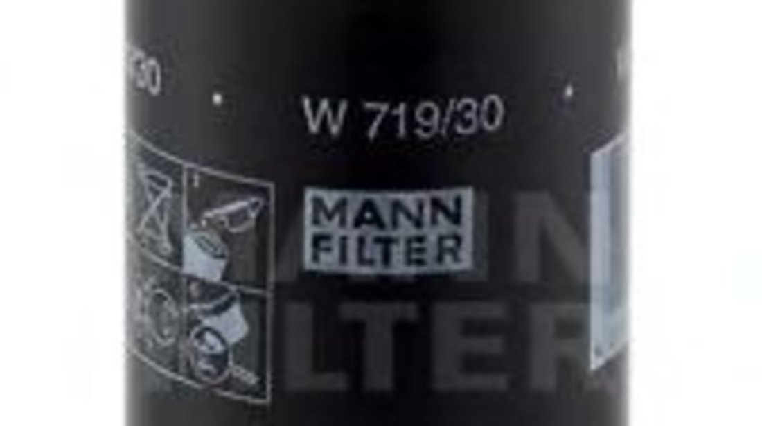 Filtru ulei AUDI A4 (8E2, B6) (2000 - 2004) MANN-FILTER W 719/30 piesa NOUA