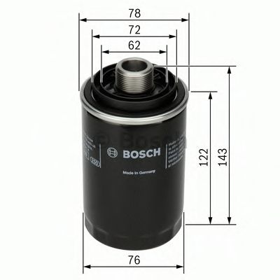 Filtru ulei AUDI A4 Allroad (8KH, B8) (2009 - 2016) BOSCH F 026 407 080 piesa NOUA