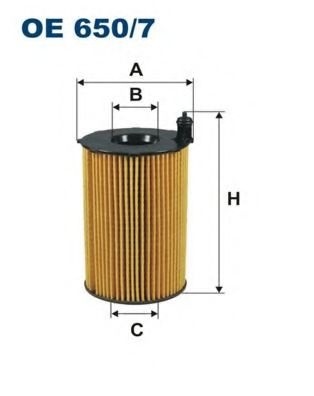 Filtru ulei AUDI A4 Allroad (8KH, B8) (2009 - 2016) FILTRON OE650/7 piesa NOUA