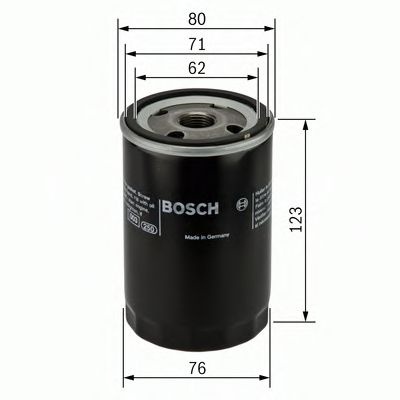 Filtru ulei AUDI A4 Avant (8ED, B7) (2004 - 2008) BOSCH 0 451 103 314 piesa NOUA