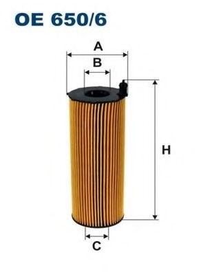 Filtru ulei AUDI Q5 (8R) (2008 - 2016) FILTRON OE650/6 piesa NOUA