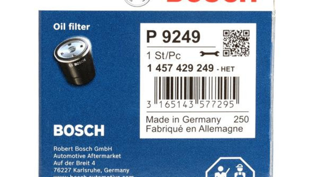 Filtru Ulei Bosch Peugeot 301 2012-2017 1 457 429 249