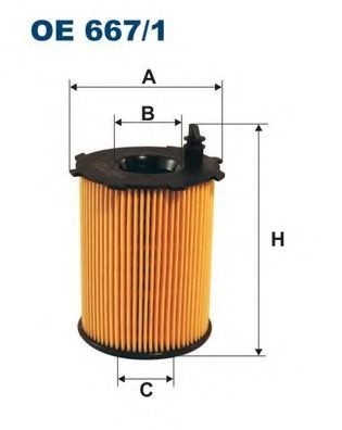 Filtru ulei CITROEN XSARA Cupe (N0) (1998 - 2005) FILTRON OE667/1 piesa NOUA