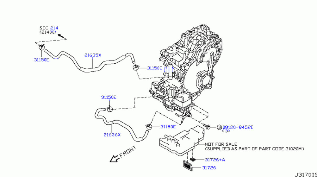 Filtru ulei cutie viteza Nissan Murano NISSAN OE 317261XA01