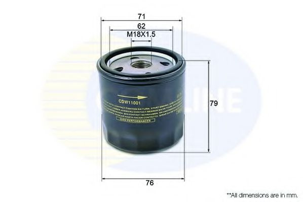 Filtru ulei DAEWOO ESPERO (KLEJ) (1991 - 1999) COMLINE CDW11001 piesa NOUA