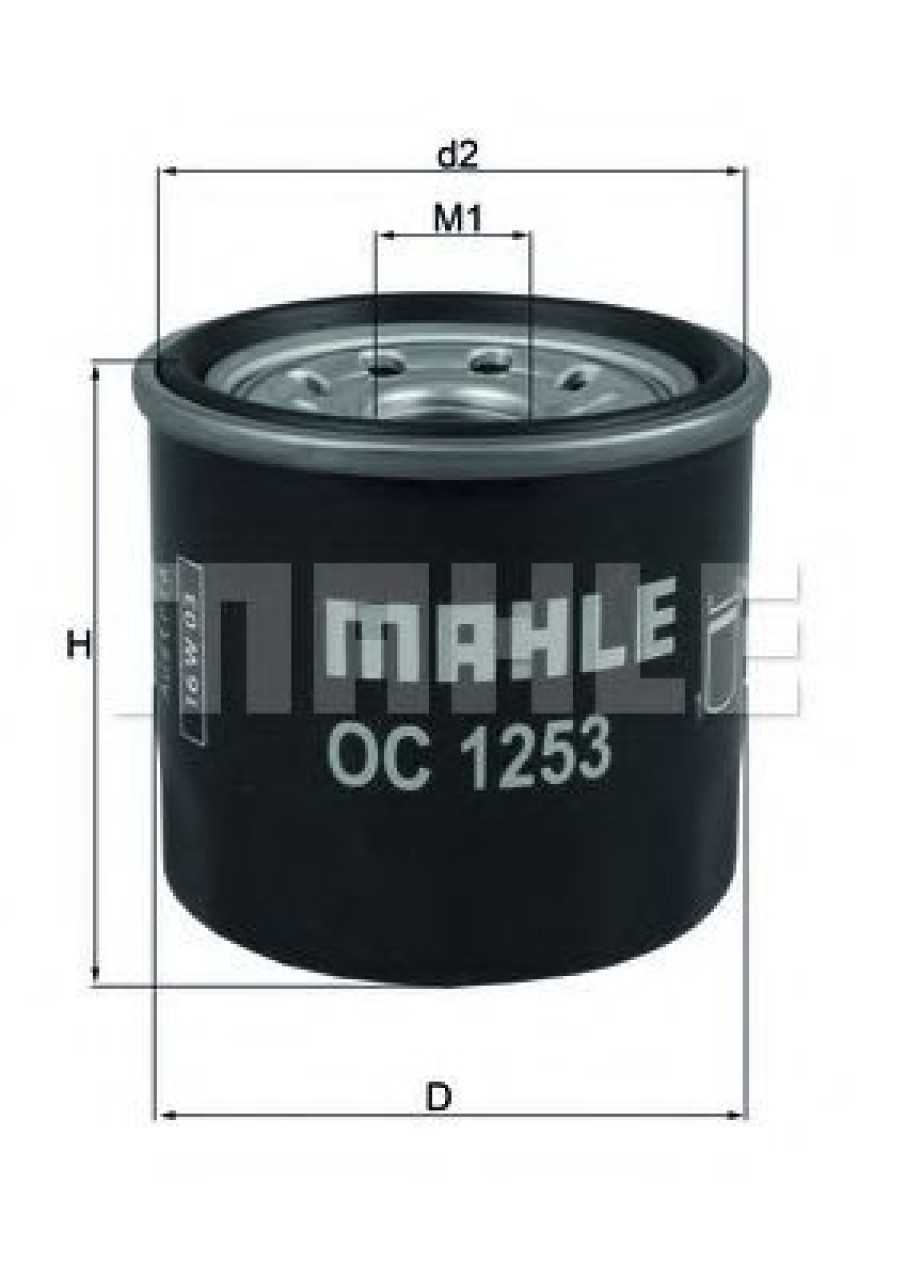 Filtru ulei DAEWOO MATIZ (KLYA) (1998 - 2016) MAHLE ORIGINAL OC 1253 piesa NOUA