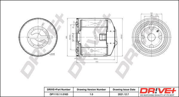 Filtru ulei (DP1110110163 DRIVE) AUDI,SEAT,SKODA,VW