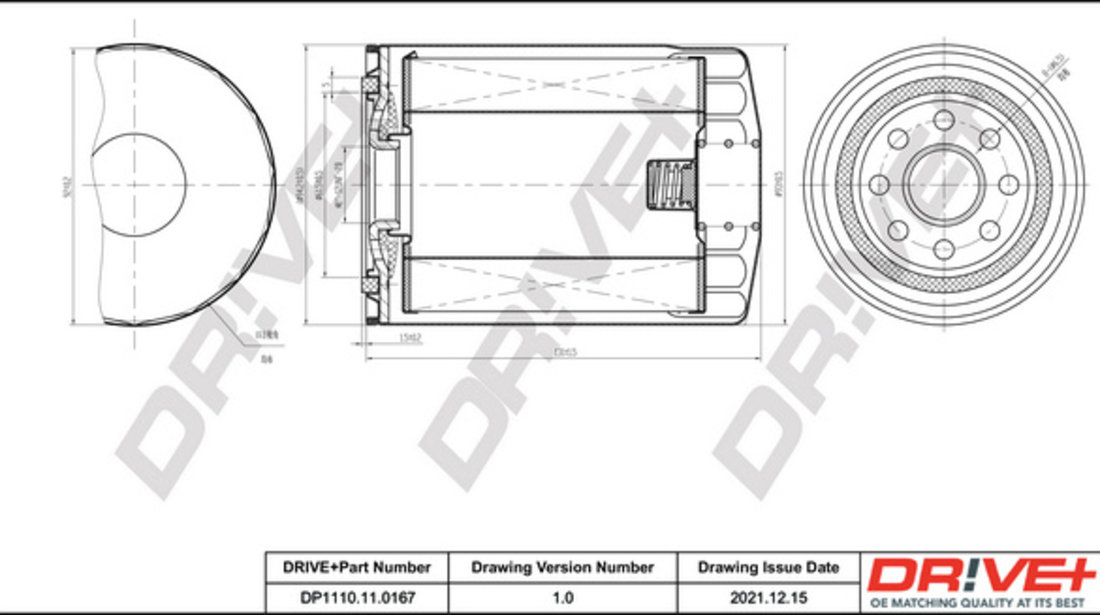 Filtru ulei (DP1110110167 DRIVE) DEUTZ-FAHR,FENDT,FORD,IVECO,KRAMER,LAMBORGHINI,MAGIRUS-DEUTZ