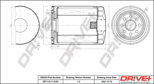 Filtru ulei (DP1110110167 DRIVE) DEUTZ-FAHR,FENDT,FORD,IVECO,KRAMER,LAMBORGHINI,MAGIRUS-DEUTZ