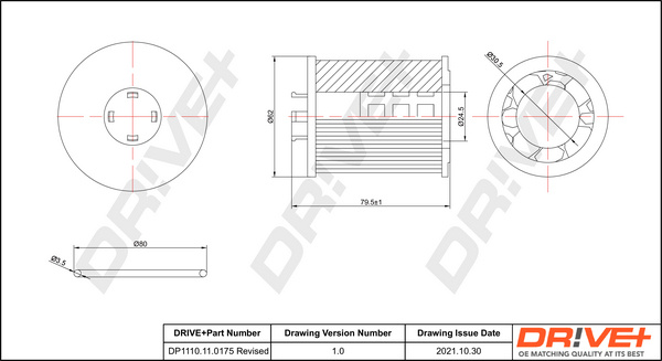 Filtru ulei (DP1110110175 DRIVE) OPEL,SAAB,VAUXHALL