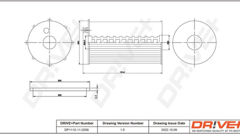 Filtru ulei (DP1110110206 DRIVE) Citroen,JAGUAR,LAND ROVER,PEUGEOT