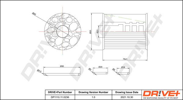 Filtru ulei (DP1110110236 DRIVE) SEAT,SKODA,VW