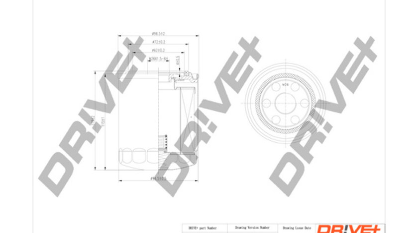 Filtru ulei (DP1110110313 DRIVE) HYUNDAI,KIA