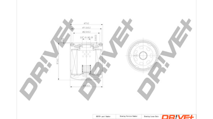 Filtru ulei (DP1110110337 DRIVE) FORD,MAZDA,MORGAN,TOYOTA,YAGMUR