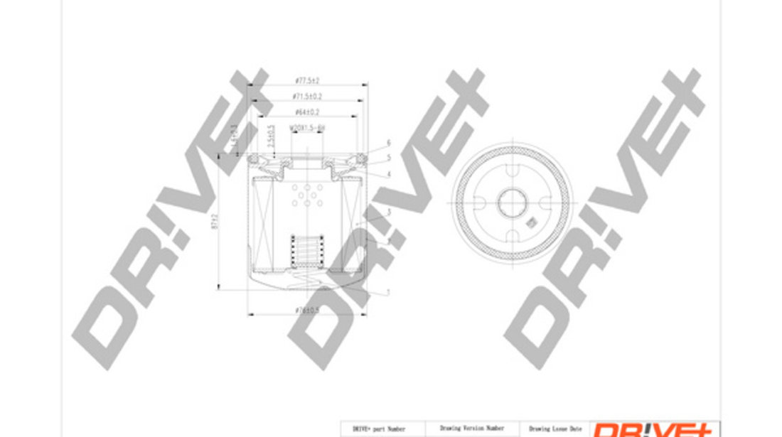 Filtru ulei (DP1110110338 DRIVE) ARO,Citroen,DAF,DAIHATSU,FIAT,FSO,HYUNDAI,LADA,LANCIA,LDV,MAHINDRA,MEGA,NISSAN,PEUGEOT,PIAGGIO,ROVER,TALBOT