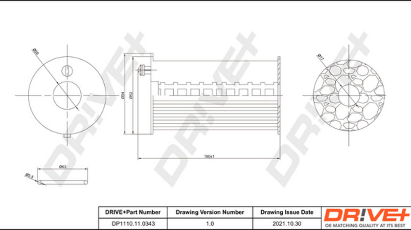 Filtru ulei (DP1110110343 DRIVE) MERCEDES-BENZ