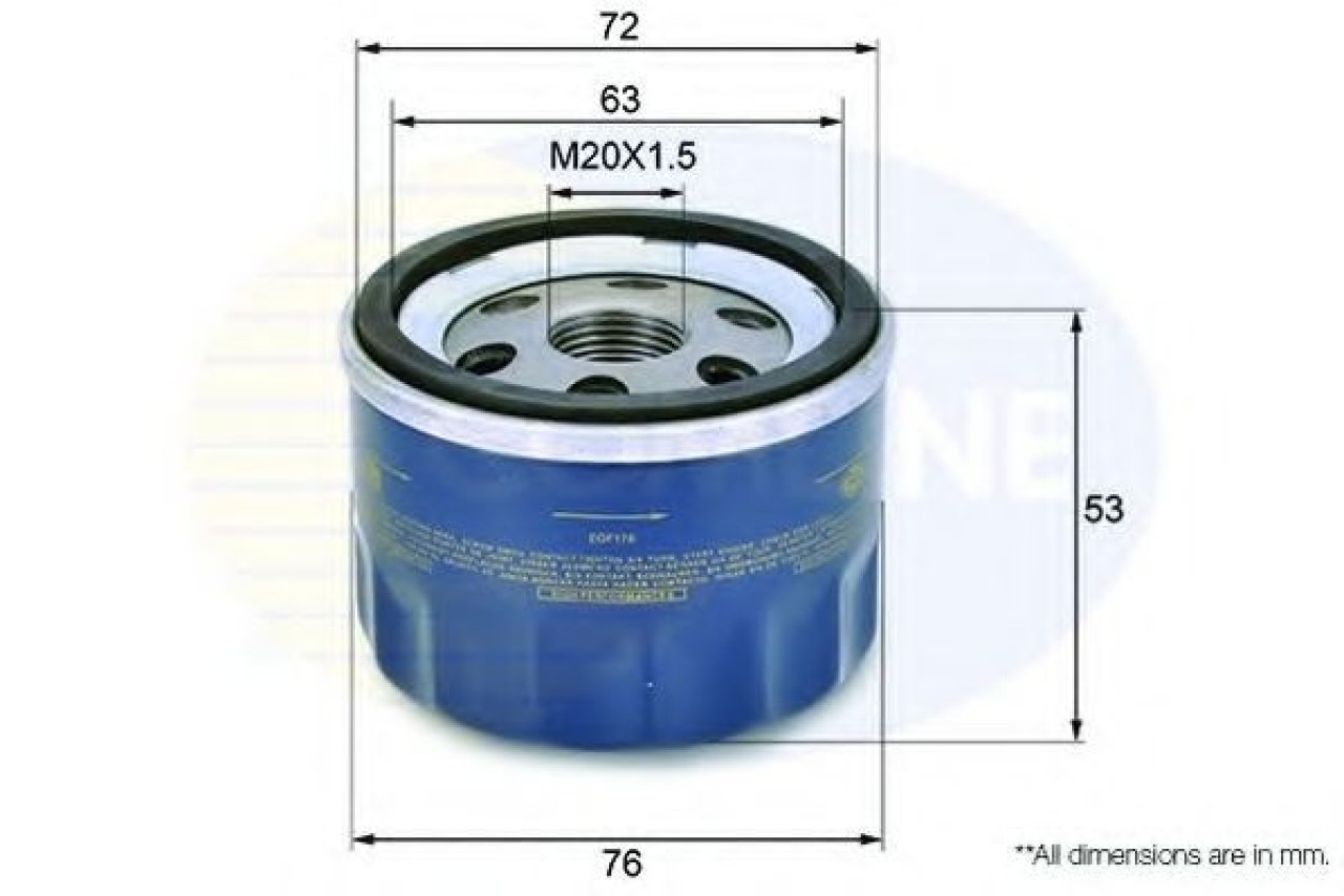 Filtru ulei FIAT DOBLO Microbus (223, 119) (2001 - 2016) COMLINE EOF176 piesa NOUA