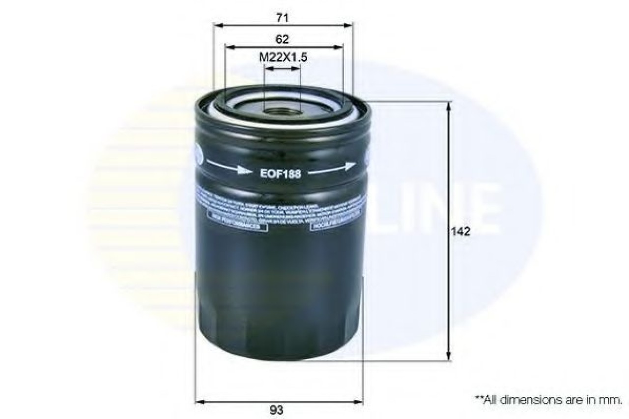 Filtru ulei FIAT DUCATO caroserie (244) (2002 - 2016) COMLINE EOF188 piesa NOUA
