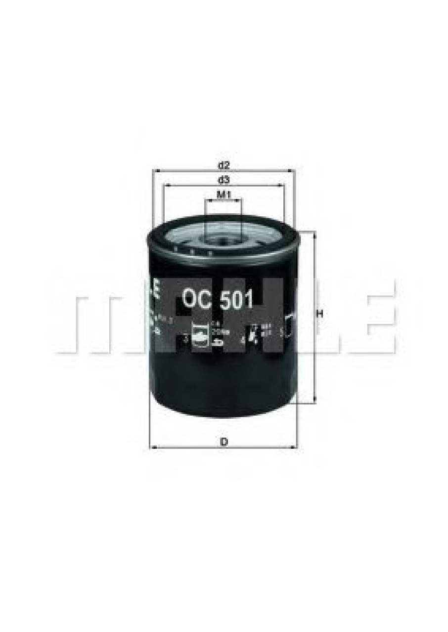 Filtru ulei FIAT FIORINO Caroserie (146) (1988 - 2016) MAHLE ORIGINAL OC 501 piesa NOUA