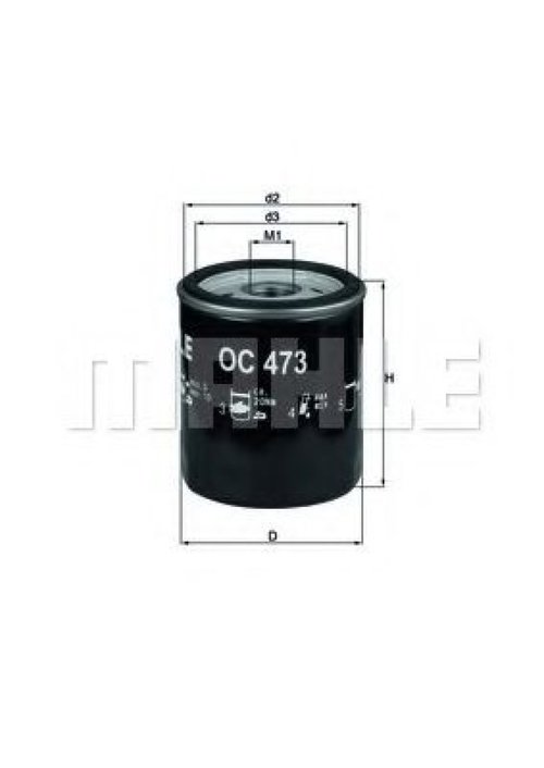 Filtru ulei FIAT PANDA (141A) (1980 - 2004) MAHLE ORIGINAL OC 473 piesa NOUA