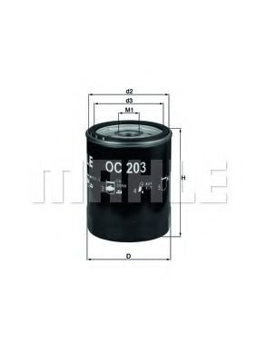 Filtru ulei FORD FIESTA IV (JA, JB) (1995 - 2002) MAHLE ORIGINAL OC 203 piesa NOUA