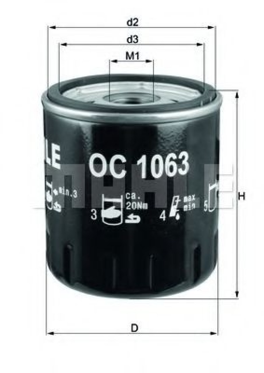 Filtru ulei FORD MONDEO III (B5Y) (2000 - 2007) KNECHT OC 1063 piesa NOUA