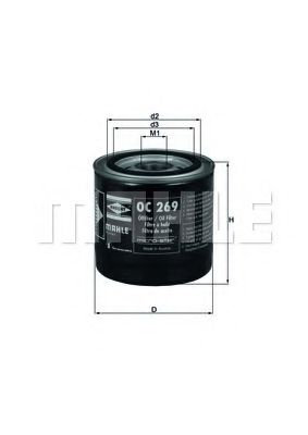 Filtru ulei HONDA ACCORD VI Hatchback (CH) (1999 - 2002) MAHLE ORIGINAL OC 269 piesa NOUA