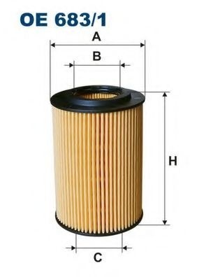 Filtru ulei HONDA CIVIC IX Hatchback (FK) (2012 - 2016) FILTRON OE683/1 piesa NOUA