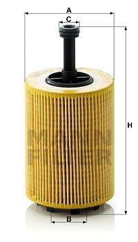 Filtru ulei (HU7197X MANN-FILTER) AUDI,CHRYSLER,DODGE,FORD,JEEP,MITSUBISHI,SEAT,SKODA,VW