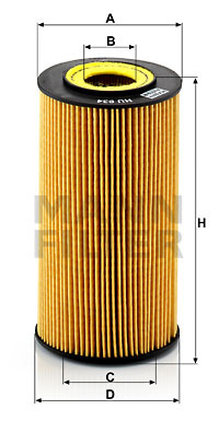 Filtru ulei (HU934X MANN-FILTER) MERCEDES-BENZ