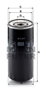 Filtru ulei Iveco W1170/7 ( LICHIDARE DE STOC)