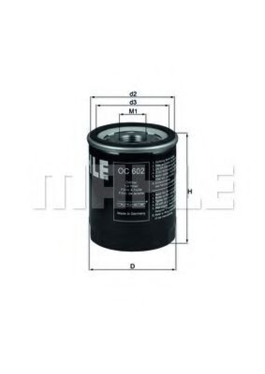 Filtru ulei JAGUAR XF (CC9) (2008 - 2015) MAHLE ORIGINAL OC 602 piesa NOUA