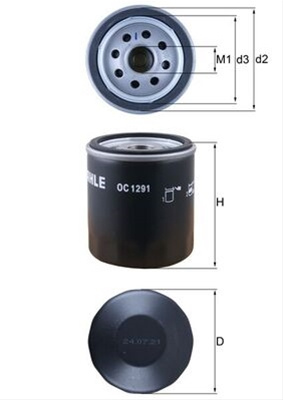 Filtru Ulei - Mahle Cupra OC 1291