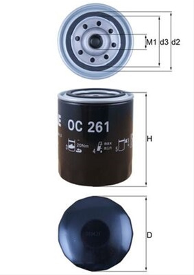 Filtru Ulei Mahle Original Mercedes-Benz OC 261