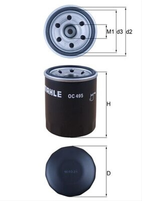 Filtru Ulei Mahle Original Mercedes-Benz OC 495