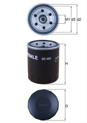 Filtru Ulei Mahle Original Mercedes-Benz OC 495