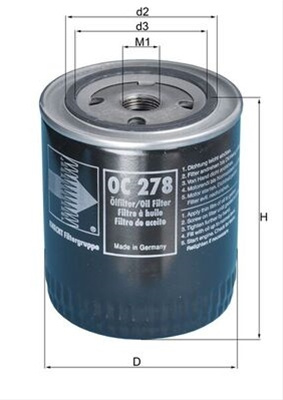 Filtru Ulei Mahle Original Opel OC 278