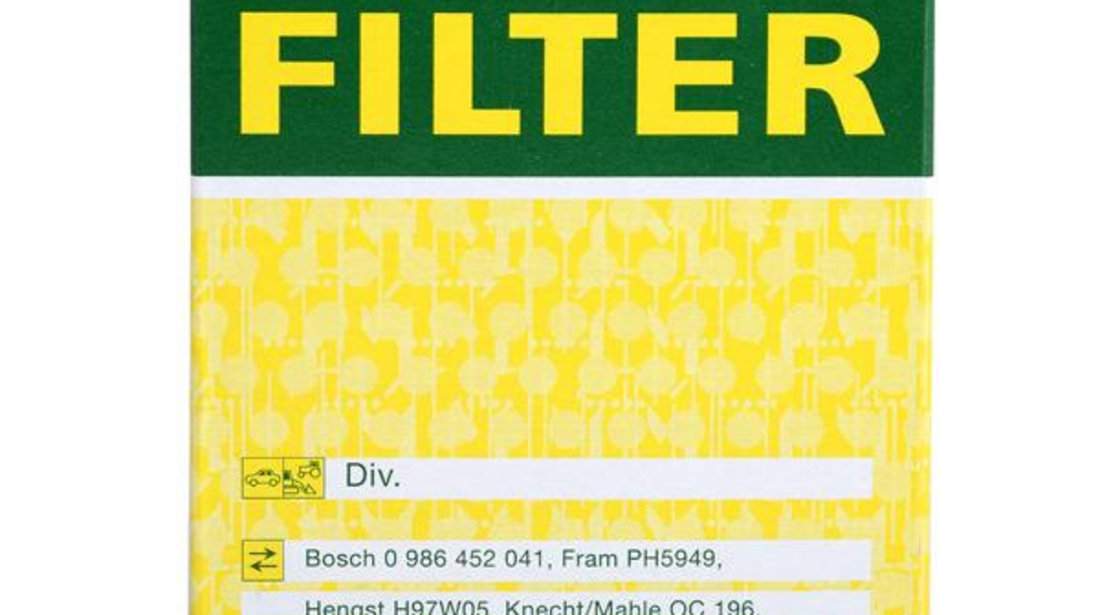 Filtru Ulei Mann Filter Chrysler 300C 2011→ W610/3