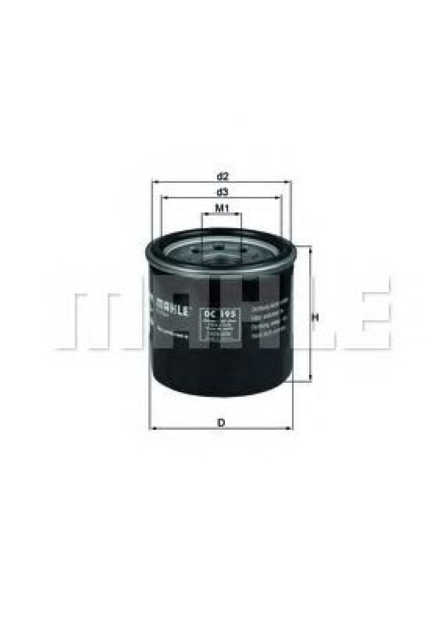 Filtru ulei MAZDA 2 (DE) (2007 - 2015) MAHLE ORIGINAL OC 195 piesa NOUA