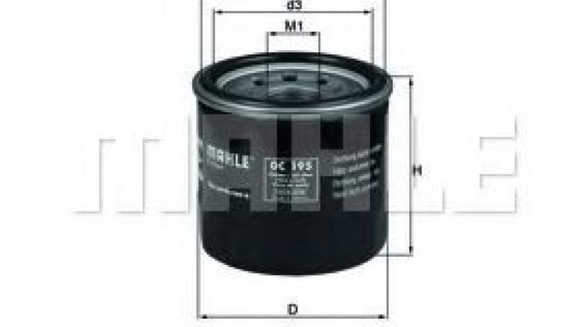Filtru ulei MAZDA 3 Limuzina (BL) (2008 - 2016) MAHLE ORIGINAL OC 195 produs NOU