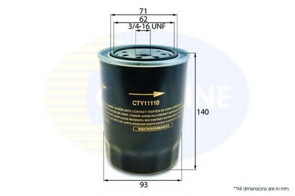 Filtru ulei MAZDA B-SERIE (UN) (1998 - 2006) COMLINE CTY11110 piesa NOUA