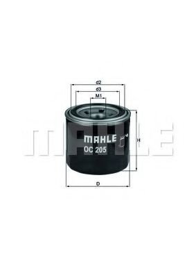 Filtru ulei MAZDA BT-50 (CD, UN) (2006 - 2016) MAHLE ORIGINAL OC 205 piesa NOUA
